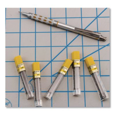 Super Hi-Polymer Lead Refills, 0.9 Mm, Hb, Black, 15/Tube