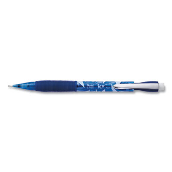Icy Mechanical Pencil Value Pack, 0.7 Mm, Hb (#2), Black Lead, Transparent Blue Barrel, 24/Pack
