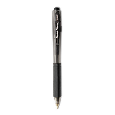 Wow! Ballpoint Pen Value Pack, Retractable, Medium 1 Mm, Black Ink, Smoke/Black Barrel, 36/Pack