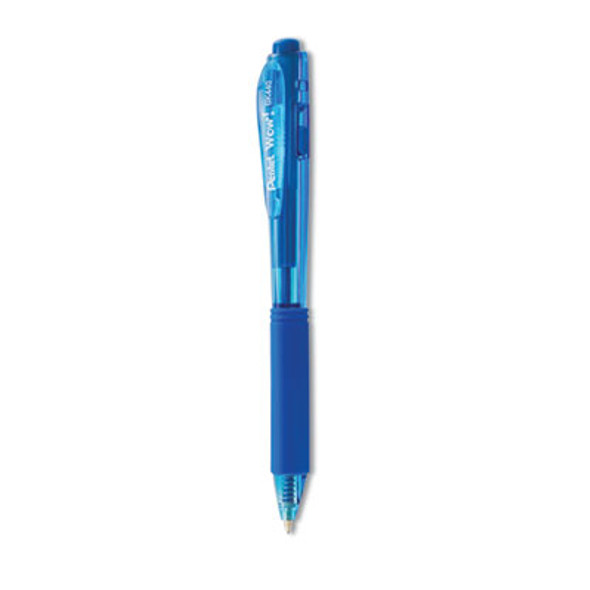 Wow! Ballpoint Pen, Retractable, Medium 1 Mm, Blue Ink, Translucent Blue/Blue Barrel, Dozen