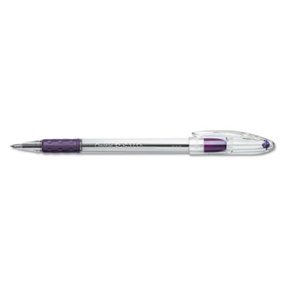 R.s.v.p. Ballpoint Pen, Stick, Fine 0.7 Mm, Violet Ink, Clear/Violet Barrel, Dozen