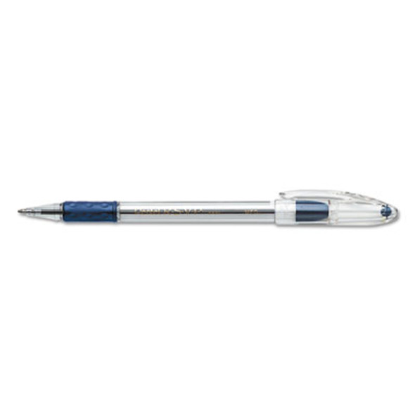 R.s.v.p. Ballpoint Pen, Stick, Medium 1 Mm, Blue Ink, Clear/Blue Barrel, Dozen