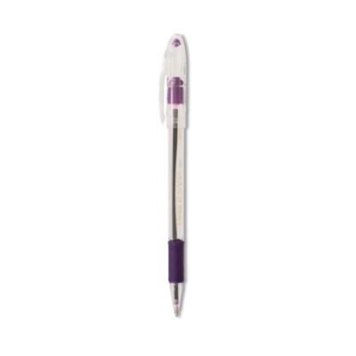 R.s.v.p. Ballpoint Pen, Stick, Medium 1 Mm, Violet Ink, Clear/Violet Barrel, Dozen