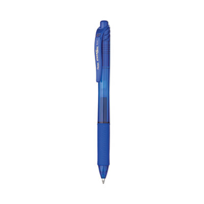 Energel-X Gel Pen, Retractable, Medium 0.7 Mm, Blue Ink, Translucent Blue/Blue Barrel, Dozen