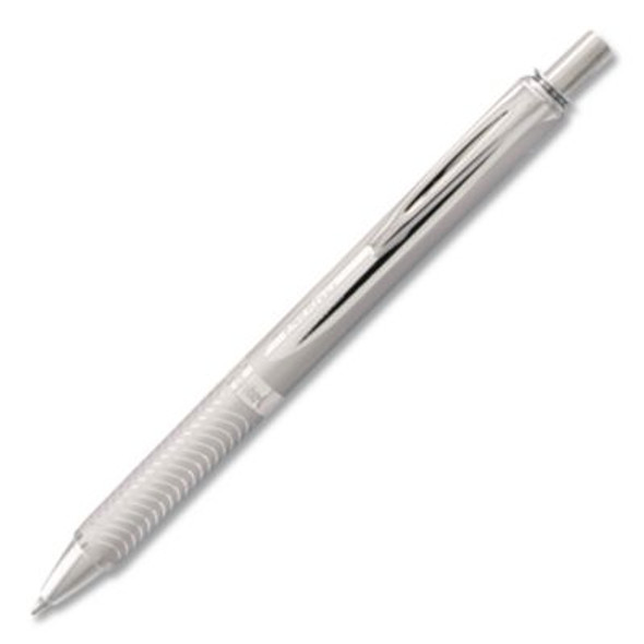 Energel Alloy Rt Gel Pen, Retractable, Medium 0.7 Mm, Black Ink, Chrome Barrel
