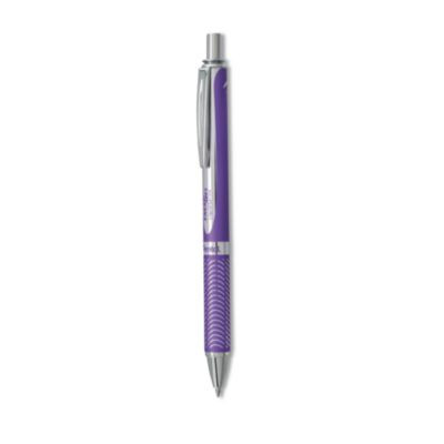 Energel Alloy Rt Gel Pen, Retractable, Medium 0.7 Mm, Violet Ink, Violet Barrel