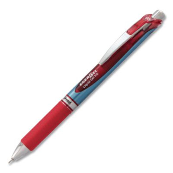 Energel Rtx Gel Pen, Retractable, Fine 0.5 Mm, Red Ink, Red/Blue Barrel