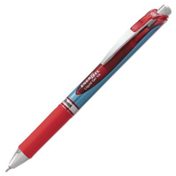 Energel Rtx Gel Pen, Retractable, Fine 0.5 Mm, Red Ink, Red/Blue Barrel