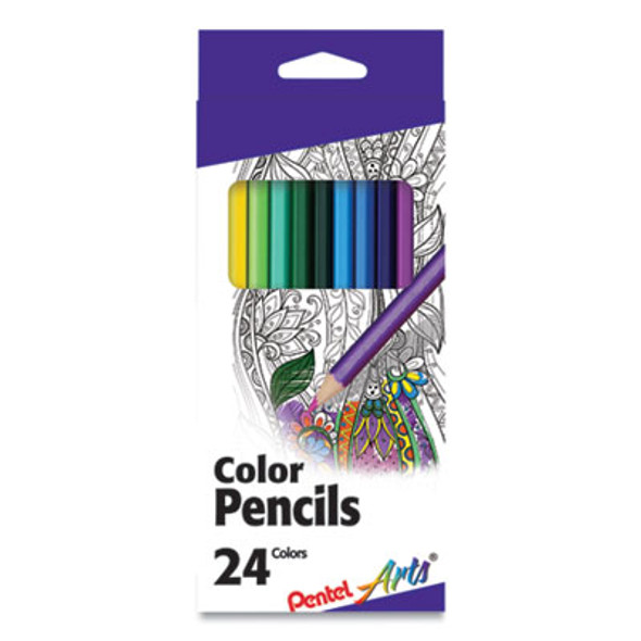 Color Pencils, 1.98 Mm, H (#3), Assorted Lead And Barrel Colors, 24/Pack