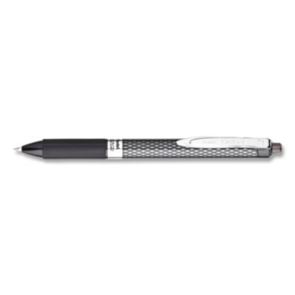 Oh! Gel Pen, Retractable, Medium 0.7 Mm, Black Ink, Black Barrel, Dozen