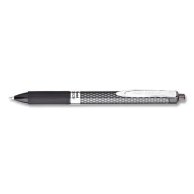 Oh! Gel Pen, Retractable, Medium 0.7 Mm, Black Ink, Black Barrel, Dozen