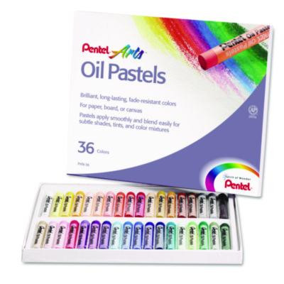 Oil Pastel Set With Carrying Case, 36 Assorted Colors, 0.38 Dia X 2.38", 36/Pack
