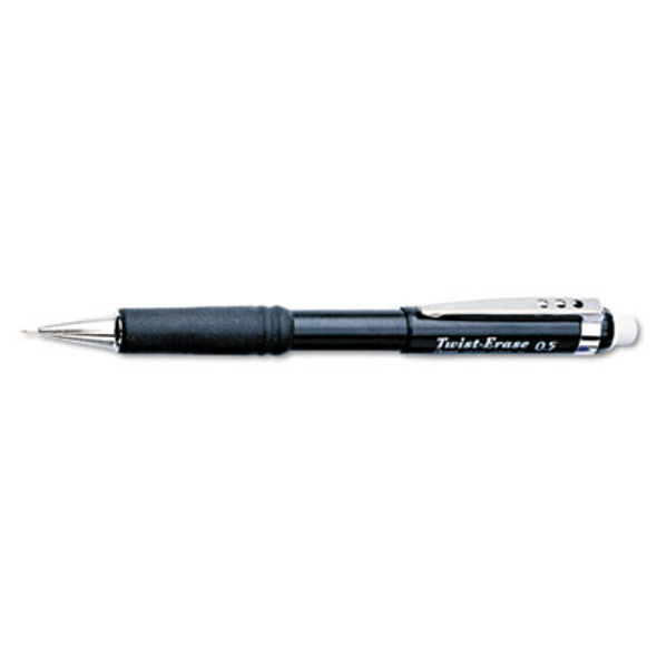 Twist-Erase Iii Mechanical Pencil, 0.5 Mm, Hb (#2), Black Lead, Black Barrel