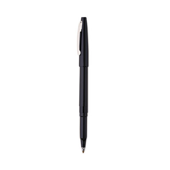 Rolling Writer Roller Ball Pen, Stick, Medium 0.8 Mm, Black Ink, Black Barrel, Dozen