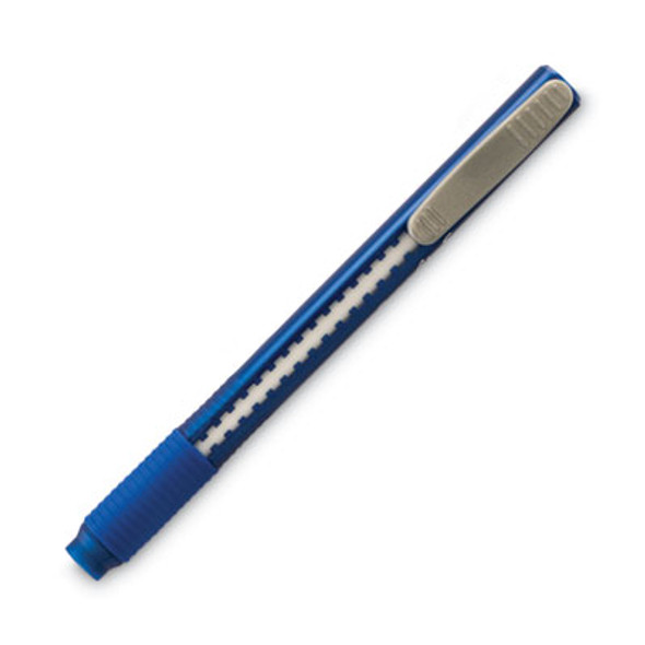 Clic Eraser Grip Eraser, For Pencil Marks, White Eraser, Blue Barrel
