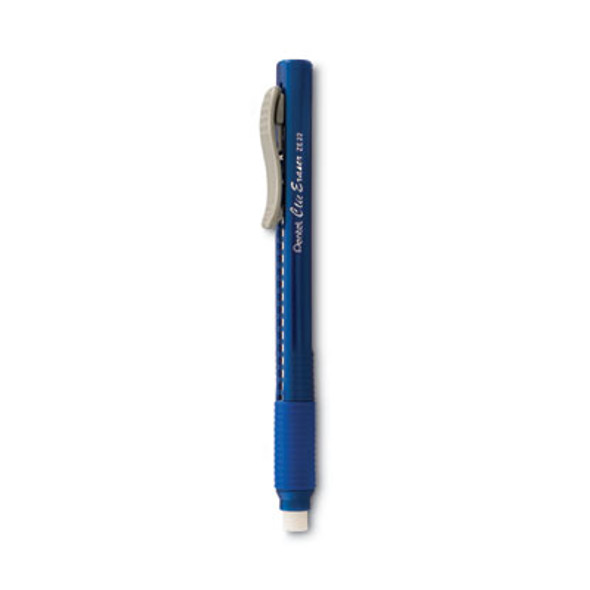 Clic Eraser Grip Eraser, For Pencil Marks, White Eraser, Blue Barrel