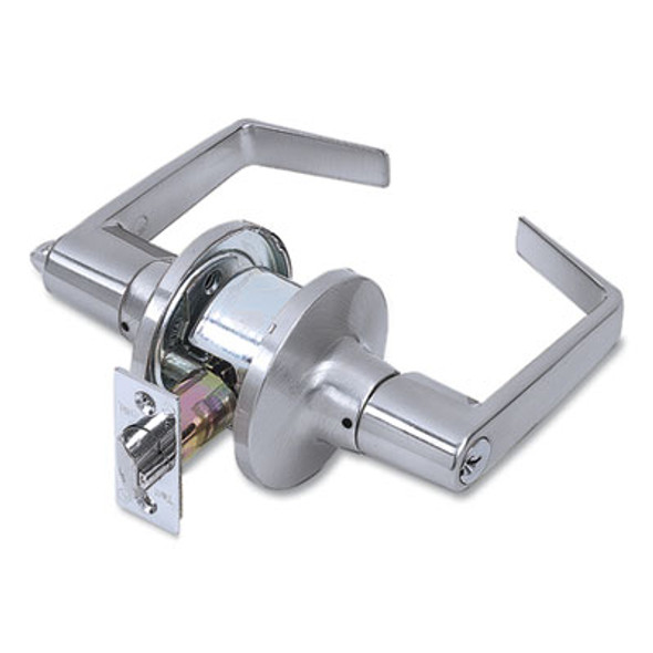 Light Duty Commercial Entry Lever Lockset, Satin Chrome Finish
