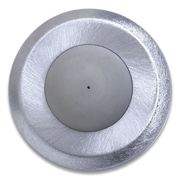 Convex Wall Bumper, 2.5" X 0.75" X 2.5", Satin Chrome/Gray