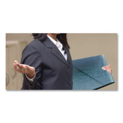 Expanding Poly Files, 3.5" Expansion, 7 Sections, Hook/Loop Closure, 1/6-Cut Tabs, Letter Size, Blue