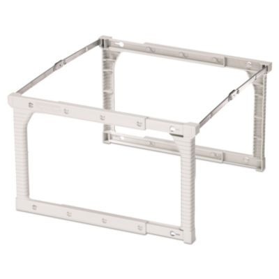 Plastic Snap-Together Hanging Folder Frame, Legal/Letter Size, 18" To 27" Long, White/Silver Accents, 4/Box