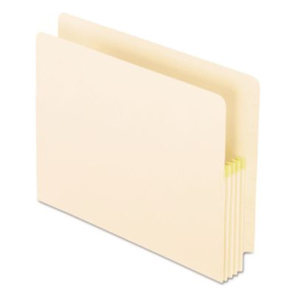 Convertible End Tab File Pockets, 3.5" Expansion, Letter Size, Manila, 25/Box