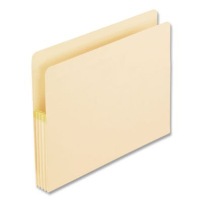 Convertible End Tab File Pockets, 3.5" Expansion, Letter Size, Manila, 25/Box