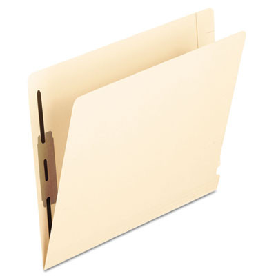 Manila Laminated End Tab Fastener Folders, Straight Tab, Expands 0.75", 2 Fasteners, Letter Size, 14-Pt Manila, 50/Box