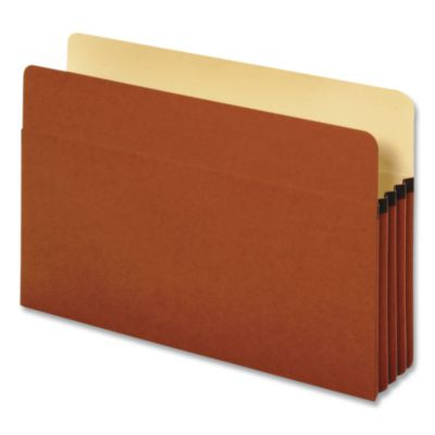 Standard Expanding File Pockets, 3.5" Expansion, Legal Size, Redrope, 25/Box