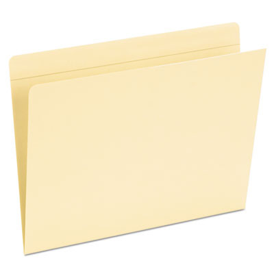 Top Tab Pocket Folders, Straight Tabs, Letter Size, Manila, 50/Box