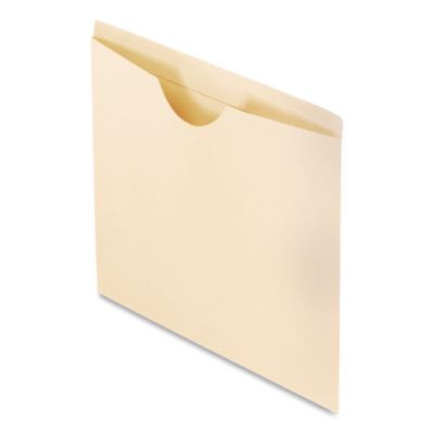 Manila Reinforced File Jackets, 2-Ply Straight Tab, Letter Size, Manila, 100/Box