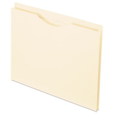 Manila Reinforced File Jackets, 2-Ply Straight Tab, Letter-Size, Manila, 50/Box