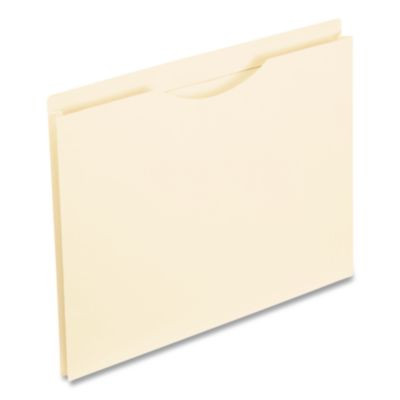 Manila Reinforced File Jackets, 2 Ply Straight Tab, Letter-Size, Manila, 50/Box