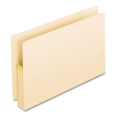 Manila Drop Front Shelf File Pockets With Rip-Proof-Tape Gusset Top, 3.5" Expansion, Legal Size, Manila, 25/Box