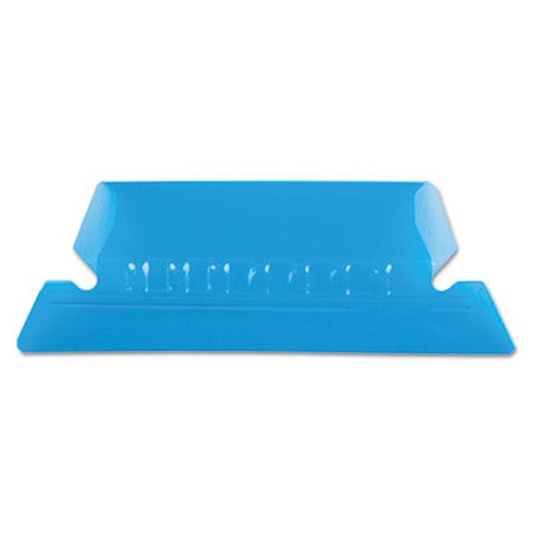 Transparent Colored Tabs For Hanging File Folders, 1/5-Cut, Blue, 2" Wide, 25/Pack