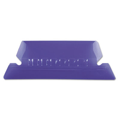 Transparent Colored Tabs For Hanging File Folders, 1/5-Cut, Violet, 2" Wide, 25/Pack