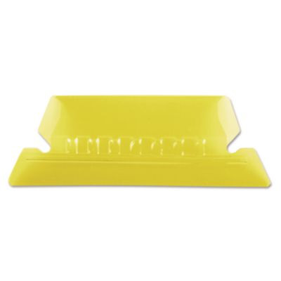 Transparent Colored Tabs For Hanging File Folders, 1/5-Cut, Yellow, 2" Wide, 25/Pack