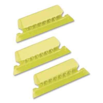 Transparent Colored Tabs For Hanging File Folders, 1/5-Cut, Yellow, 2" Wide, 25/Pack