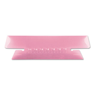 Transparent Colored Tabs For Hanging File Folders, 1/3-Cut, Pink, 3.5" Wide, 25/Pack