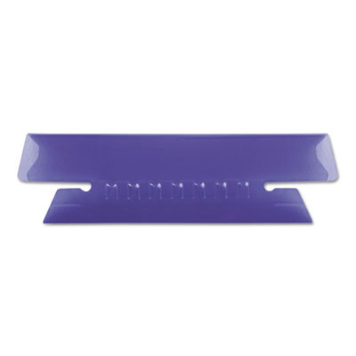 Transparent Colored Tabs For Hanging File Folders, 1/3-Cut, Violet, 3.5" Wide, 25/Pack