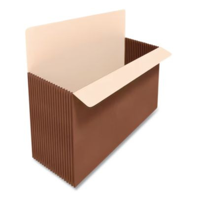 Premium Reinforced Expanding File Pockets, 7" Expansion, Legal Size, Red Fiber, 5/Box