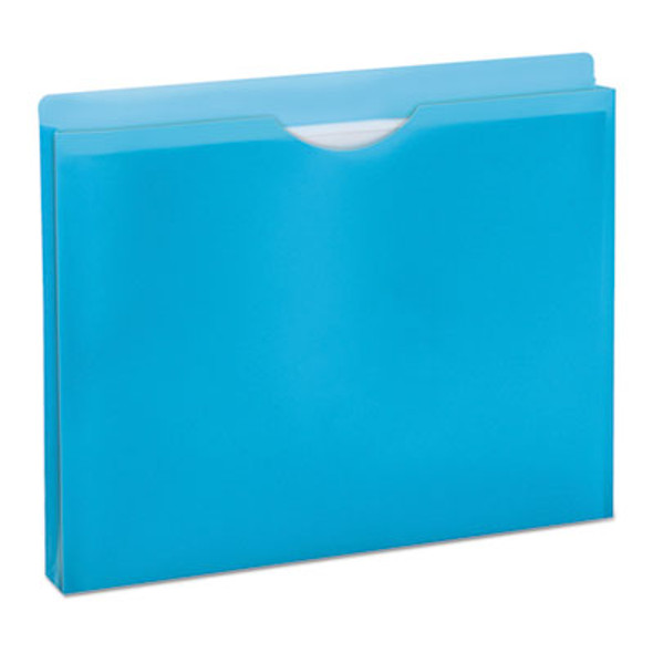 Glow Poly File Jacket, Straight Tab, Letter Size, Assorted Colors, 5/Pack