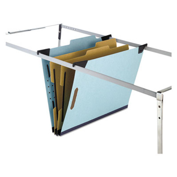 Hanging Classification Folders With Dividers, Letter Size, 2 Dividers, 2/5-Cut Exterior Tabs, Blue