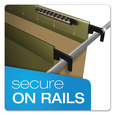 Surehook Hanging Folders, Letter Size, 1/5-Cut Tabs, Standard Green, 20/Box