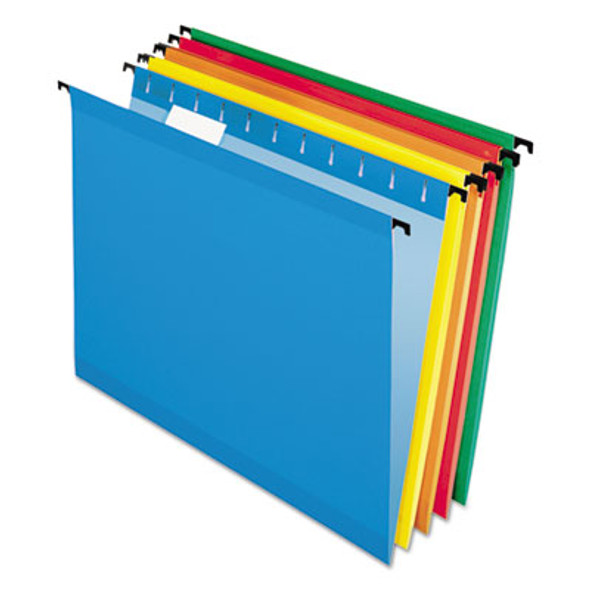 Surehook Hanging Folders, Letter Size, 1/5-Cut Tabs, Assorted Colors, 20/Box