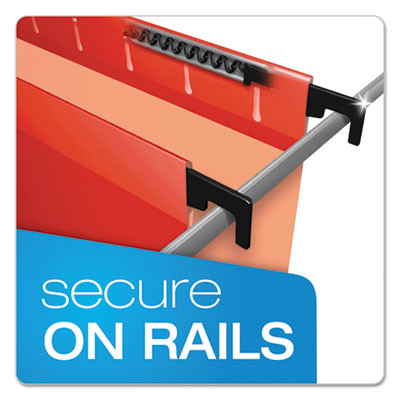 Surehook Hanging Folders, Letter Size, 1/5-Cut Tabs, Red, 20/Box