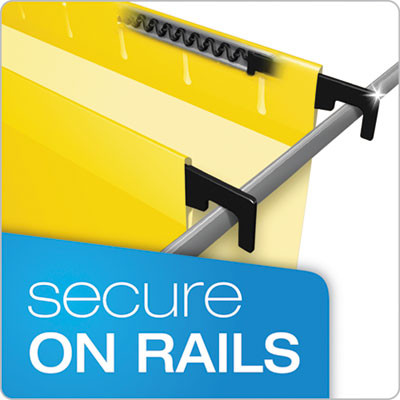 Surehook Hanging Folders, Legal Size, 1/5-Cut Tabs, Yellow, 20/Box