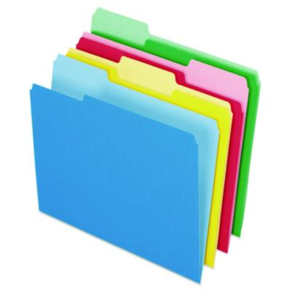 Colored File Folders, 1/3-Cut Tabs: Assorted, Letter Size, Assorted Colors, 24/Pack