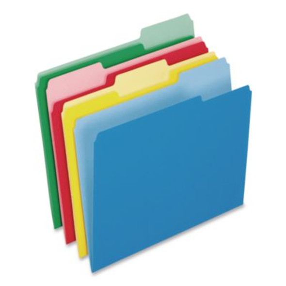 Colored File Folders, 1/3-Cut Tabs: Assorted, Letter Size, Assorted Colors, 24/Pack