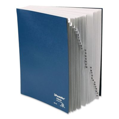 Expanding Desk File, 31 Dividers, Date Index, Letter Size, Dark Blue Cover