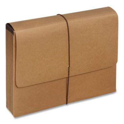 Kraft Indexed Expanding File, 21 Sections, Elastic Cord Closure, 1/21-Cut Tabs, Letter Size, Brown